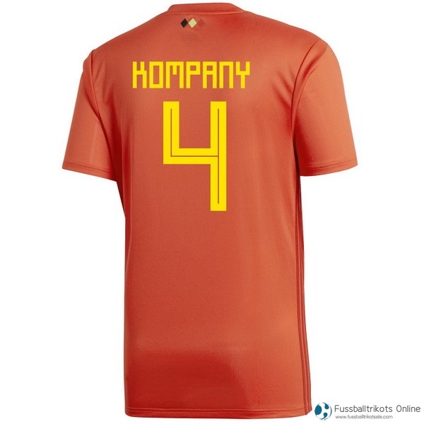 Belgica Trikot Heim Kompany 2018 Rote Fussballtrikots Günstig